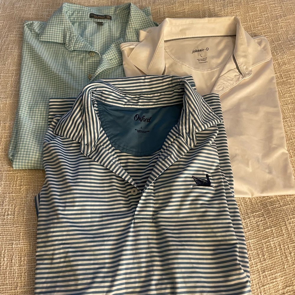 3 Men’s Golf polos (L)